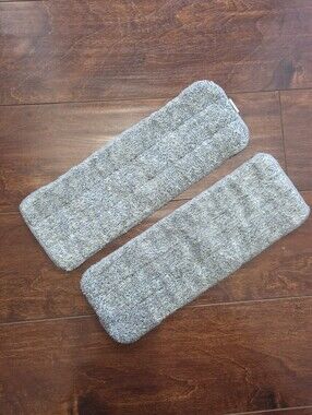 Grove Collaborative Gray Microfiber Flat Mop Replacement Pads Pack of 2